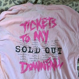 MGK tickets to my downfall pink tour shirt